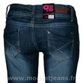 Jean slim used femme taille basse