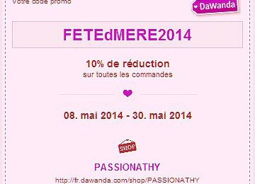 REMISE FÊTE DES MÈRES SUR LA BOUTIQUE Passionathy DaWanda