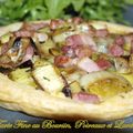 Tarte fine au Boursin, poireaux et lardons