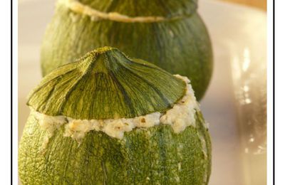 Courgettes farcies à la menthe et au chèvre