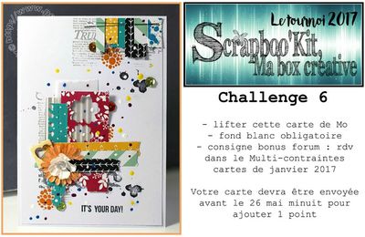 Scrapbookit Tournoi 2017 - Challenge 6