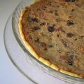 Tarte à la crème, raisins secs et noix de pécan