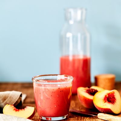 Smoothie pêche & graines de chia au Vitamix