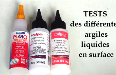 TEST DE 3 ARGILES LIQUIDES DE MON ATELIER