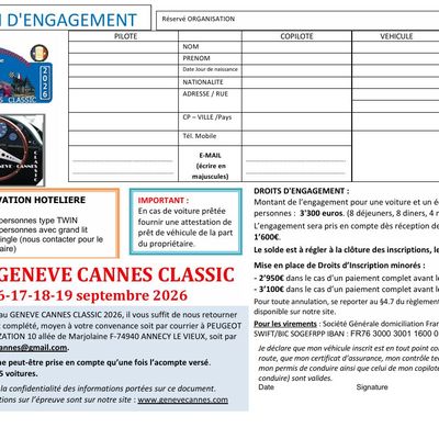 18ème édition du Genève Cannes Classic 