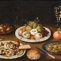 ﻿Osias Beert (vers 1580-1624), Nature morte aux quatre plats et verres de vin