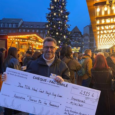 Vendredi 19 décembre : Don des forains du marché de Noël de Strasbourg