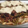 Bolognaise de haricots verts et frites