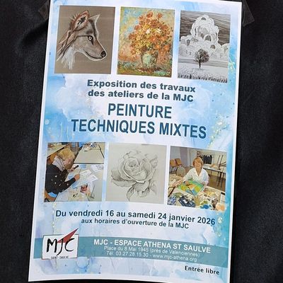 Exposition Peinture Techniques Mixtes à la MJC de Saint Saulve