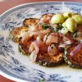  COURGETTES A LA CHARMOULA AUX OIGNONS ET VINAIGRE (JRAYWET MCHARMLA BEL BSSAL ) - RECETTE INÉDITE 
