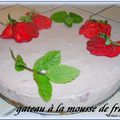 GATEAU A LA MOUSSE DE FRAISES 