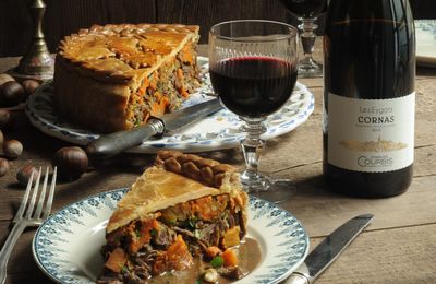 Cornas Les Eygats et Tourte de sanglier sauce chocolat