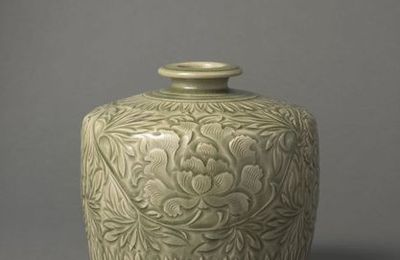 'Peony' Bottle, Yaozhou ware, Northern Song dynasty, 11th-12th century
