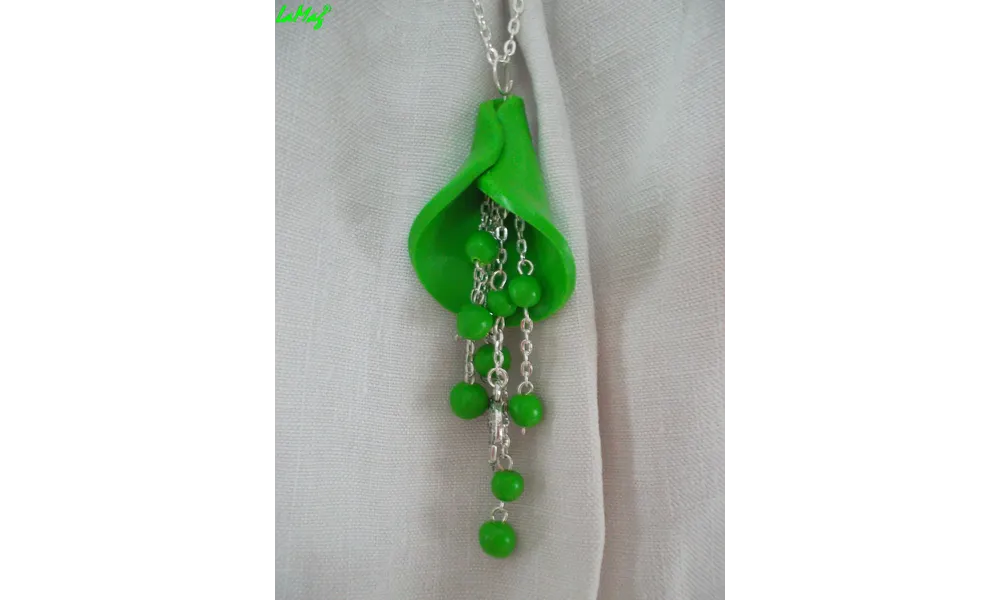 collier sautoir en fimo