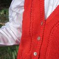 Mon gilet rouge est terminé