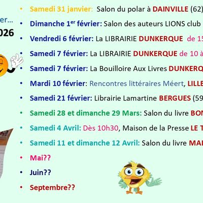 Prochaines rencontres-dédicaces