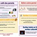Programme  Avril à Juin 2019  " LES RENDEZ-VOUS DES PARENTS "