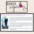 Très fière d'être citée dans le webzine Maman Vogue ce matin sur les looks mère-fille !