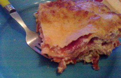 Lasagnes ricotta, mascarpone et jambon fumé