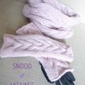 >> Snood et mitaines à torsades