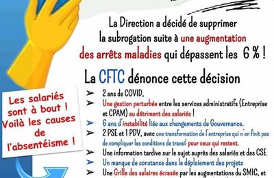 Tract Cftc :fin de la subrogation