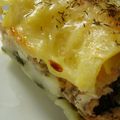 Lasagnes saumon-épinards.