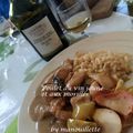 Poulet au vin jaune et aux morilles et son risotto au Comté