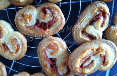 Pâte feuilletée Express (feuilleté Comté/jambon facon Palmier) au Thermomix