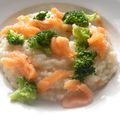 risotto au brocoli et saumon fumé