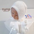 TUTO tricot bb FACILE et PREMA BOUTIQUE bebe modele layette bébé et patron a tricoter Explications brassière, bonnet, chaussons et Reborn