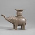 A very rare Yixing stoneware archaistic 'elephant and vase' vessel. Inscribed Xu Youquan