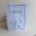 cARTe de mariage monochrome: 100% blanche et très Sissix !