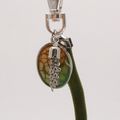 Bijou de sac vert et doré - Gold and green bag charm