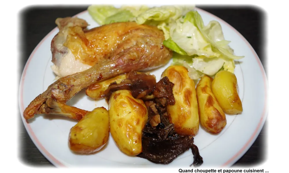 POULET AU FOUR FARCI AUX CEPES