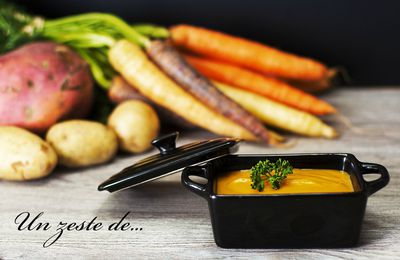 Un zeste de... purée patate douce, carotte, pommes de terre