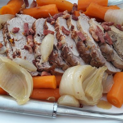 Rôti de porc au miel et au gingembre
