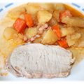 Rôti de porc , carottes, pommes de terre ( Cookéo)