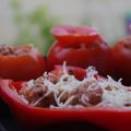 Tomates farcies de sa maman, & poivrons farcis