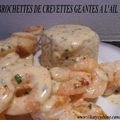 BROCHETTES DE CREVETTES GEANTES A L'AIL