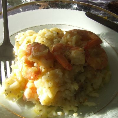 Risotto aux crevettes et au safran 