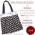 Sac marron à pois blancs 