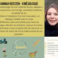 🌟Notre deuxième présentation, Hannah Kerstern Kinésiologue 📆Elle sera présente le dimanche.