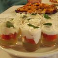 Verrine tomate mozarella basilic