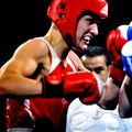 1/2 finale de boxe amateur du 18 octobre 2014 a leffrinckoucke hommes couleur et vresion noir et blanc