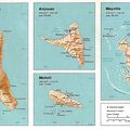 MADAGASCAR - Diego Suarez - Nossi Bé - Ste Marie - Anjouan - Grande Comore - Mayotte - Mohéli - (Carte)