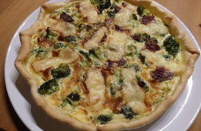 tarte au brocoli et magret fumé