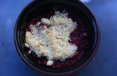 Crumble nectarines et framboises