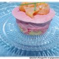 MINICHEESECAKE A LA BETTERAVE ET TRUITE FUMEE