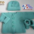 PATRON tricot bb FACILE et PREMA modele layette bébé et patron a tricoter Explications tuto brassière, bonnet, chaussons et Reborn