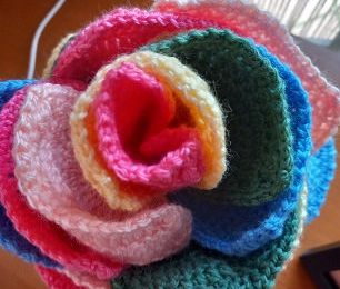 Une rose au crochet!!!!!